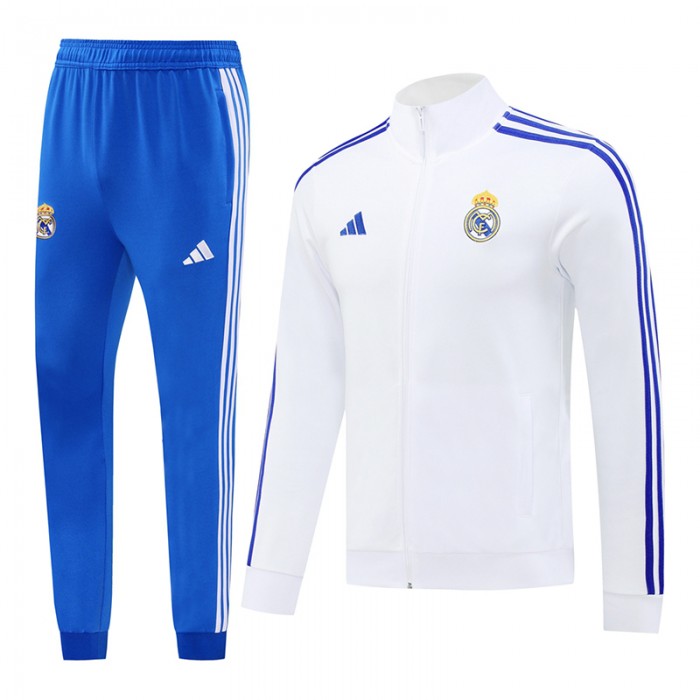 24/25 Real Madrid White Edition Classic Jacket Training Suit (Top+Pant)-913726