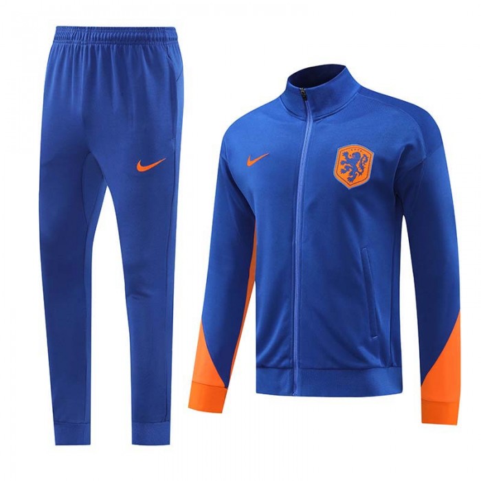 2024 Netherlands Blue Edition Classic Jacket Training Suit (Top+Pant)-9037339