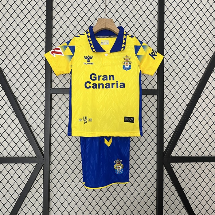 24/25 Kids Hummel Las Palmas Home Yellow Kids Jersey Kit short sleeve (Shirt + Short)-6073851