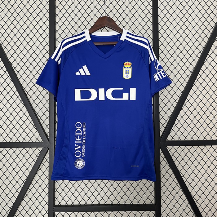 24/25 Real Oviedo Home Blue Jersey Kit Short Sleeve-6738177