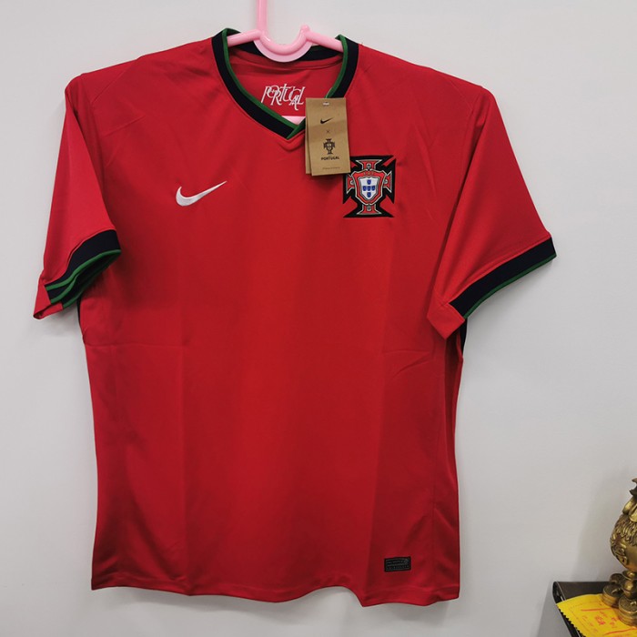 STOCK CLEARANCE [SIZE 3XL] 2024 Portugal Home Red Jersey Kit Short Sleeve-1183204 [i]