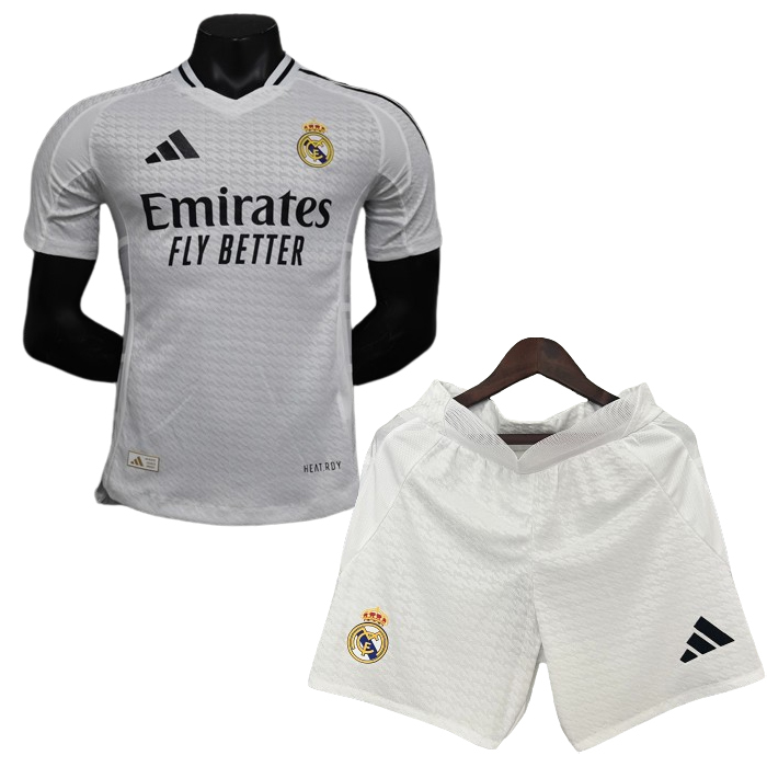 24/25 Real Madrid Home White Jersey Kit short Sleeve (Shirt+Short) (Player Version)-5457648