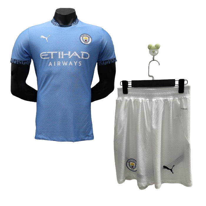 24/25 Manchester City Home Blue Jersey Kit short Sleeve (Shirt Short) (Player Version)-3888390