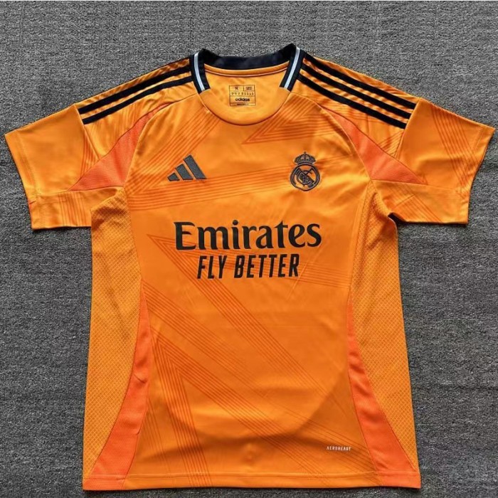 24/25 Real Madrid Away Orange Jersey Kit short sleeve-2107774