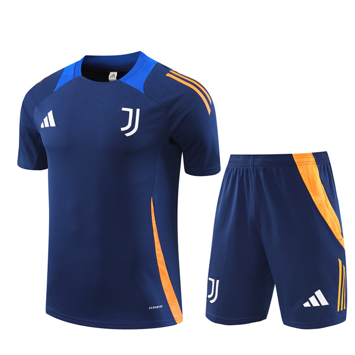 24/25 Juventus Navy Blue Training Jersey Kit short Sleeve (Shirt + Short)-9217058