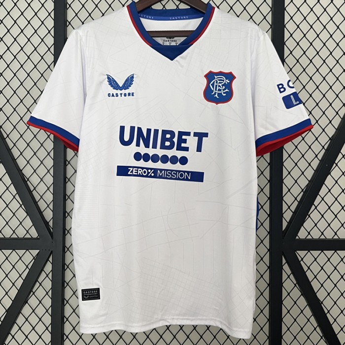 24/25 Glasgow Rangers Away White Jersey Kit short sleeve-9977718