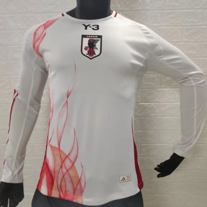 2024 Japan Away White Red Y-3 Jersey Kit Long Sleeve (Player Version)-1613305