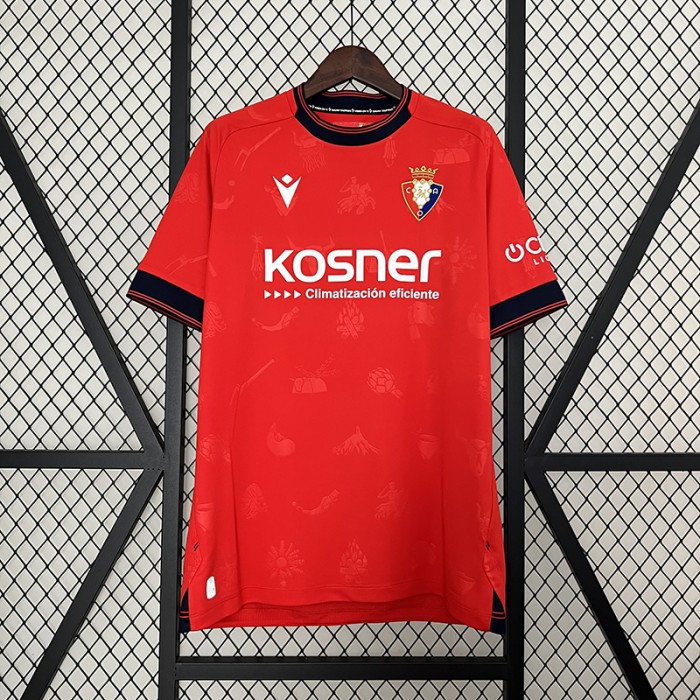 24/25 Osasuna Home Red Jersey Kit Short Sleeve-138095