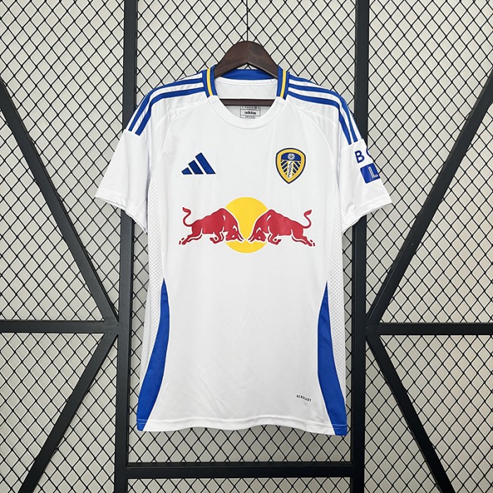 24/25 Leeds United Home White Blue Jersey Kit Short Sleeve-5126063