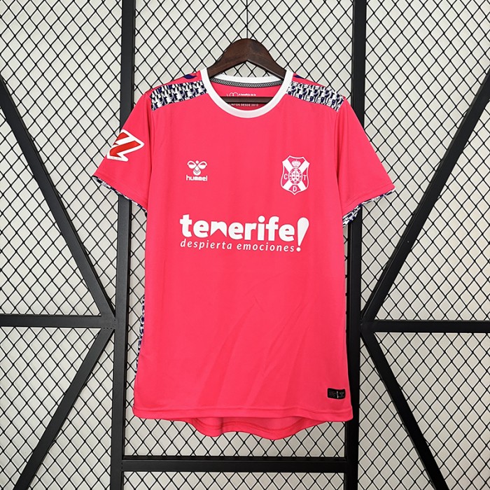 24/25 Hummel Tenerife Third Away Pink Jersey Kit Short Sleeve-1390124