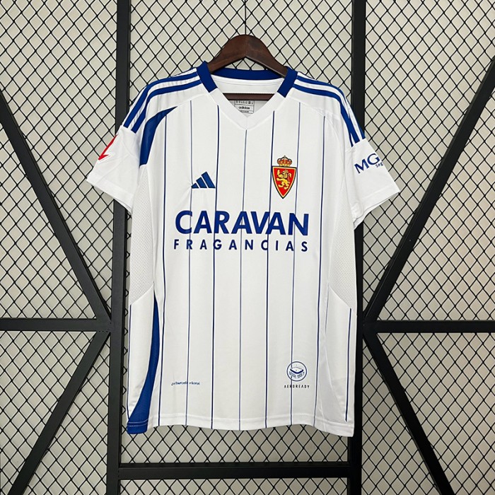 24/25 Zaragoza Home White Jersey Kit Short Sleeve-2075287