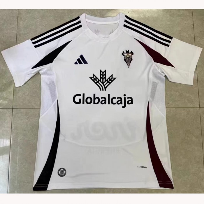 24/25 Albacete Home White Black Jersey Kit Short Sleeve-7348279