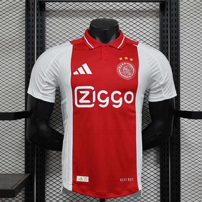 24/25 Ajax Home White Red Jersey Kit Short Sleeve (Player Version)-1274028