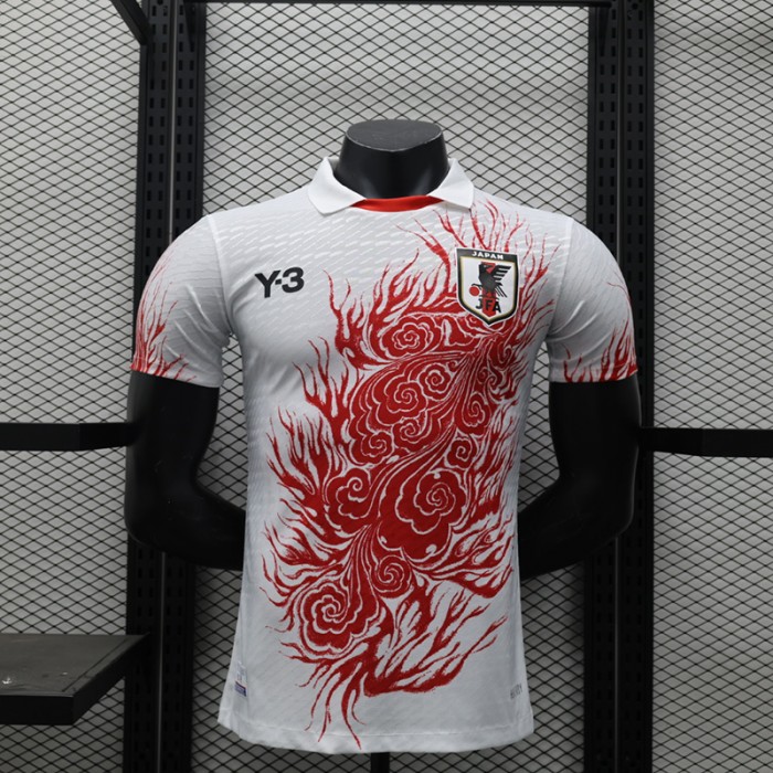 2024 Japan Special Edition Y-3 White Red Jersey Kit Short Sleeve (Player Version)-444686