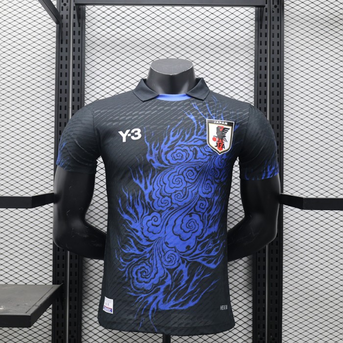 2024 Japan Special Edition Y-3 Black Blue Jersey Kit Short Sleeve (Player Version)-4189680