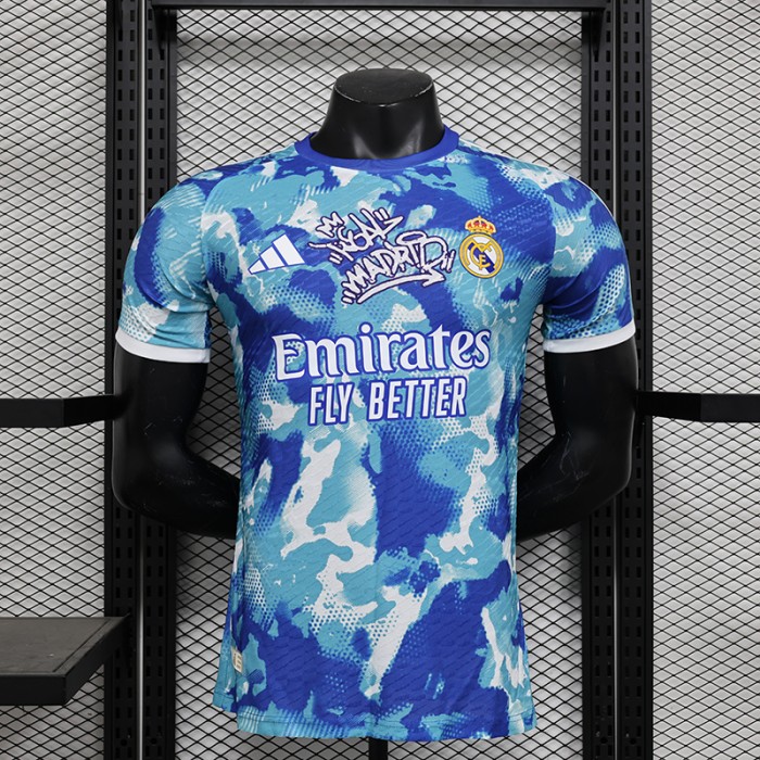 24/25 Real Madrid Special Edition Blue Jersey Kit Short Sleeve (Player Version)-4910811