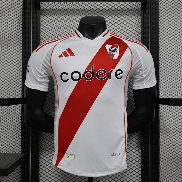 24/25 Club Atletico River Plate Home White Red Jersey Kit Short Sleeve (Player Version)-398617