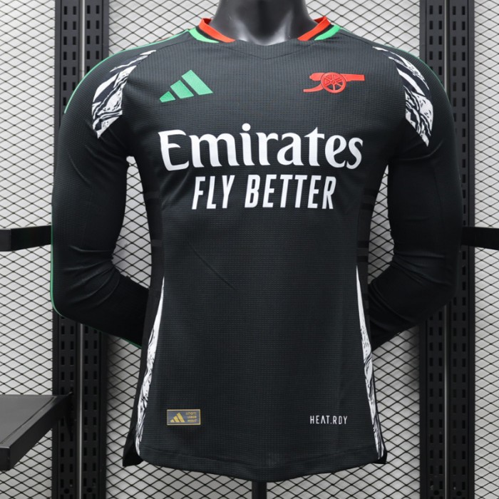 24/25 Arsenal Away Black Jersey Kit Long Sleeve (Player Version)-3579799