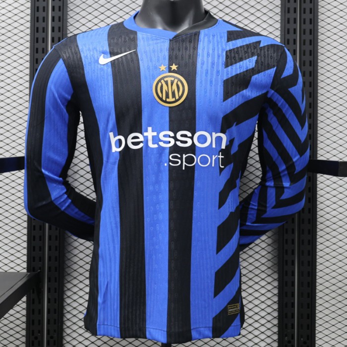 24/25 Inter Milan Home Blue Black Jersey Kit Long Sleeve (Player Version)-6279024