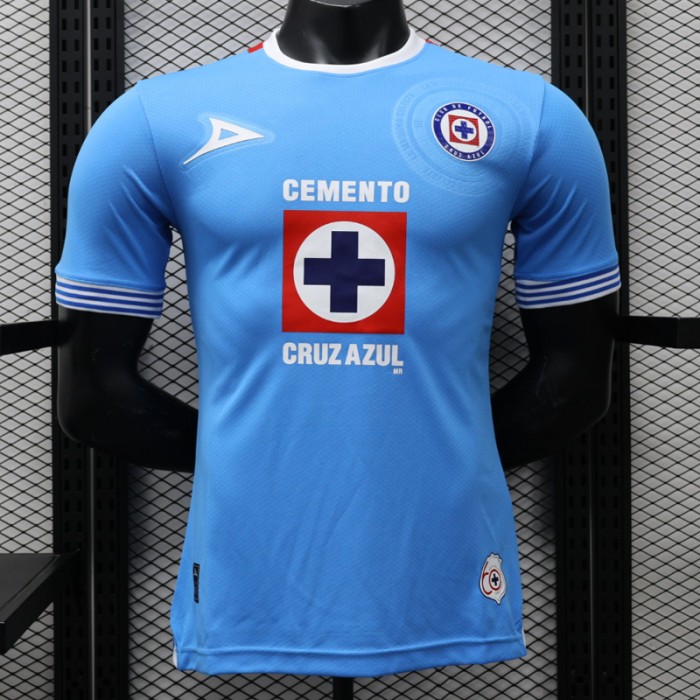 24/25 Cruz Azul Home Blue Jersey Kit Short Sleeve (Player Version)-5590401