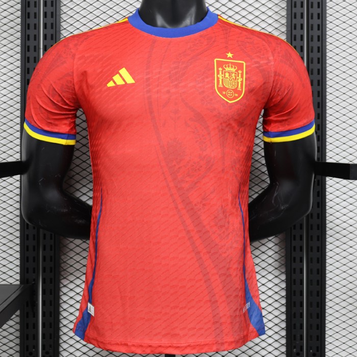 2024 Spain Special Edition Red Jersey Kit Short Sleeve (Player Version)-1350660