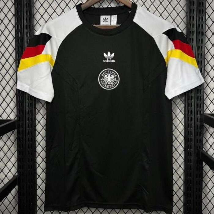 2024 Germany Training Suit Black White Jersey Kit Short Sleeve-6921693