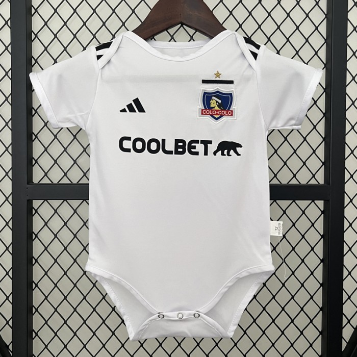 24/25 Baby colo colo Home White Jersey Version Short Sleeve-9261358