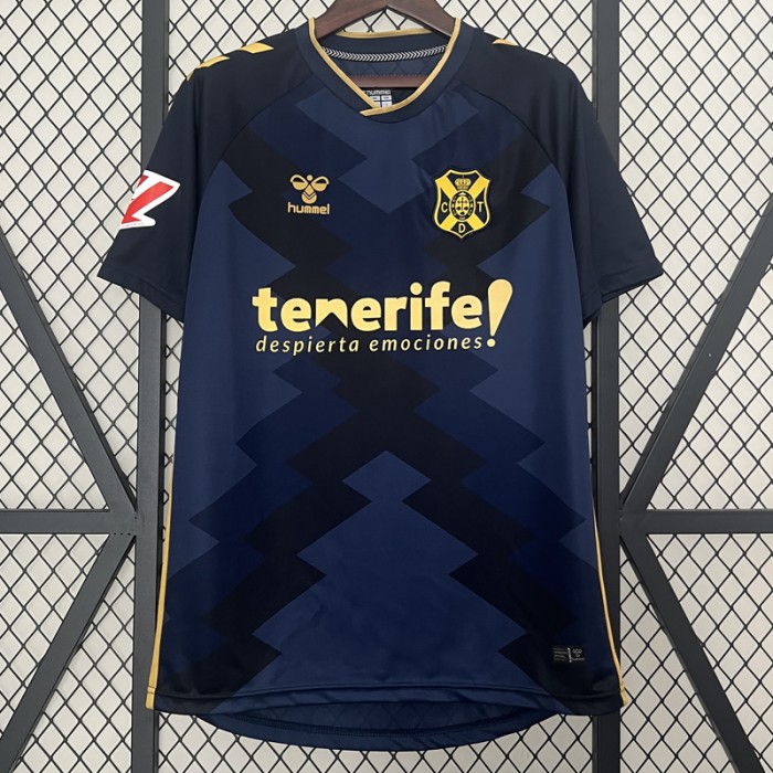 24/25 Hummel Tenerife Away Navy Blue Jersey Kit Short Sleeve-8891469