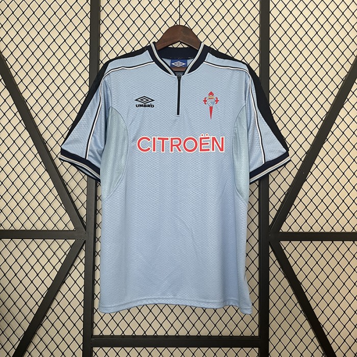 Retro 99/00 Celta Home Blue Jersey Kit short sleeve-9009161