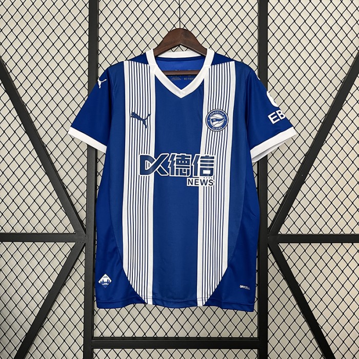 24/25 Alaves Home Blue White Jersey Kit short sleeve-1771697