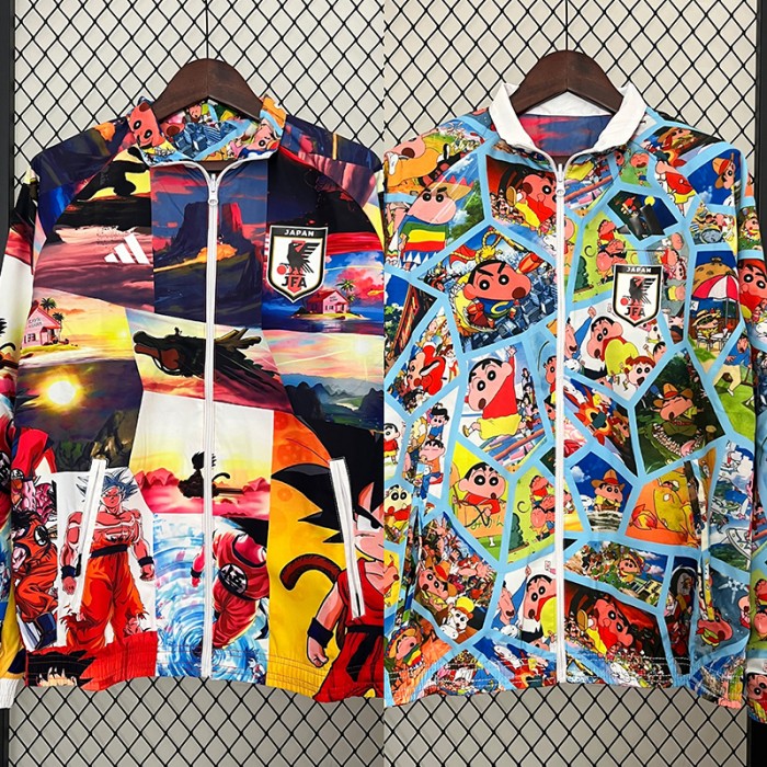 2024 Japan Trench Coat Reversible Cartoon Windbreaker Long Sleeve-326269