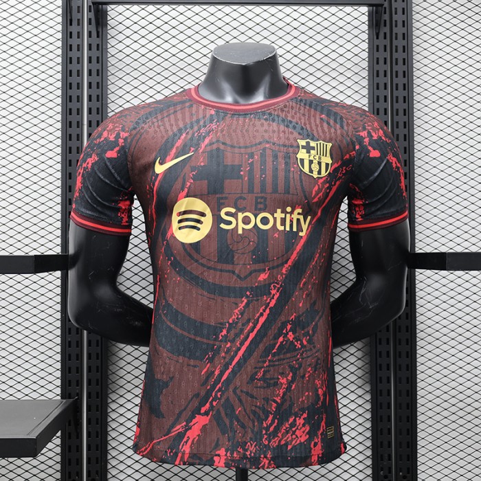 24/25 Barcelona Special Edition Red Black Jersey Kit short sleeve (Player Version)-1580574