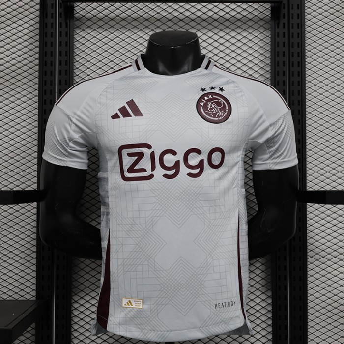 24/25 Ajax Second Away White Jersey Kit short sleeve (Player Version)-8326380