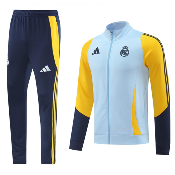 24/25 Real Madrid Gray Yellow Edition Classic Jacket Training Suit (Top+Pant)-7254540