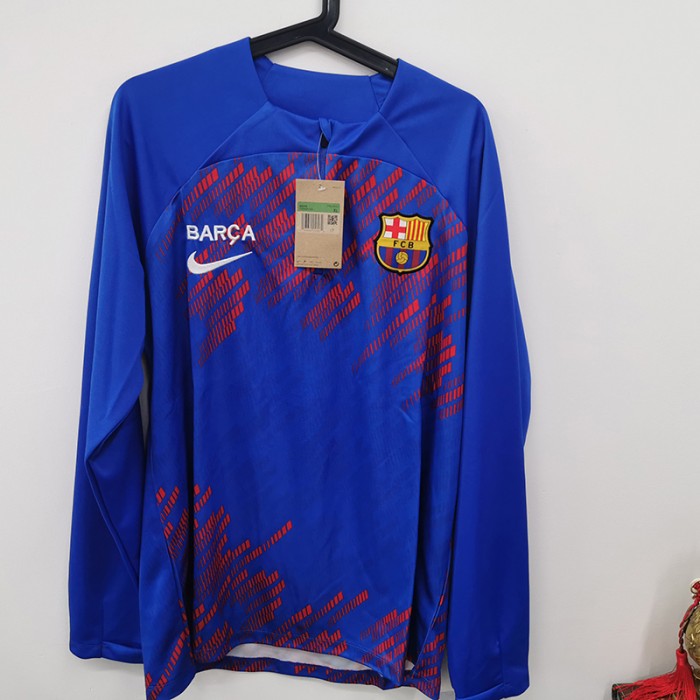 STOCK CLEARANCE [SIZE XL] Barcelona Special Edition Blue Red Jersey Kit Long sleeve-4237801 [i]