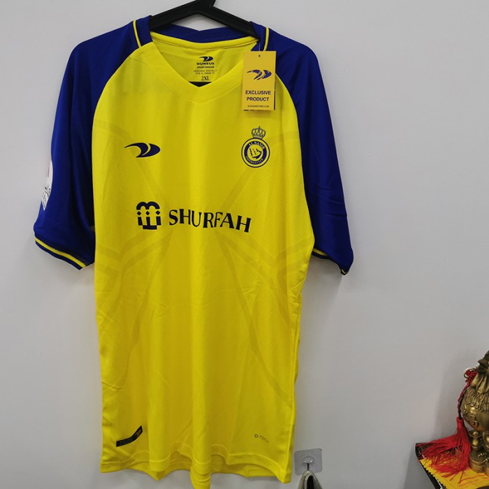 STOCK CLEARANCE [SIZE XXL] 22/23 Riyadh Victory Home Yellow Blue Jersey Kit short sleeve-5337030 [i]