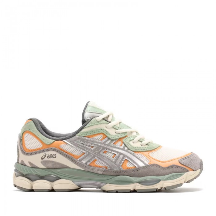 Asics GEL-NYC CREAM/CLAY GREY Running Shoes-Gray/Green-8381260