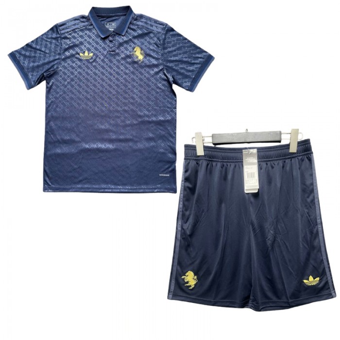 24/25 Juventus Second Away Navy Blue Jersey Kit short sleeve (Shirt+Short)-8275096