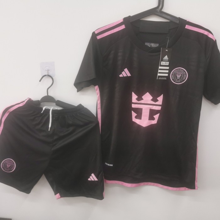 STOCK CLEARANCE [SIZE 24] 24/25 Miami Away Kids Black Jersey Kit short sleeve (Shirt + Short)-5790869 [i]