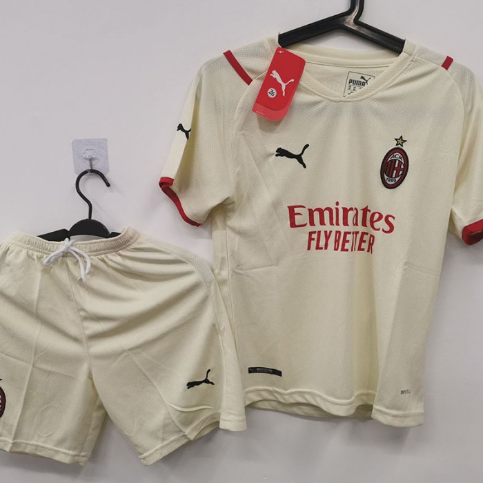 STOCK CLEARANCE [SIZE 26] 22/23 Kids AC Milan Kids Khaki Jersey Kit short sleeve (Shirt + Short)-2745580