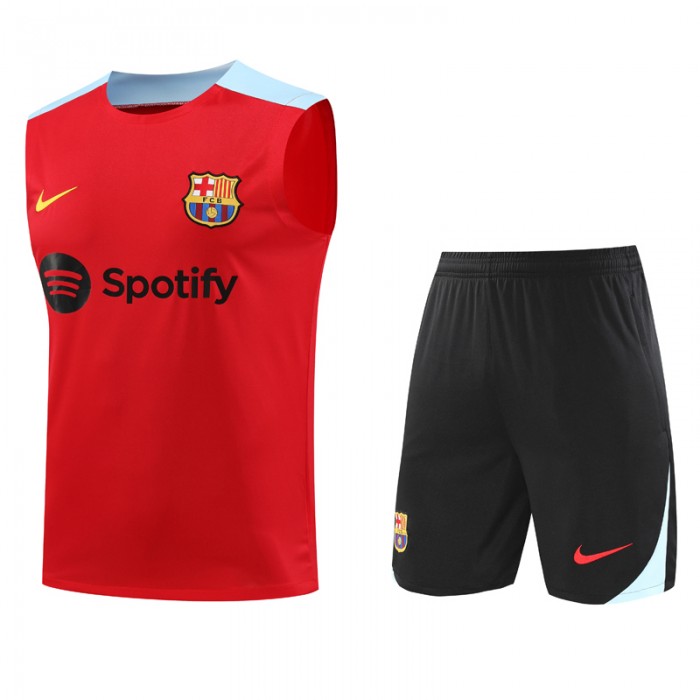 24/25 Barcelona Red Training jersey Kit Sleeveless vest (vest + Short)-2875982