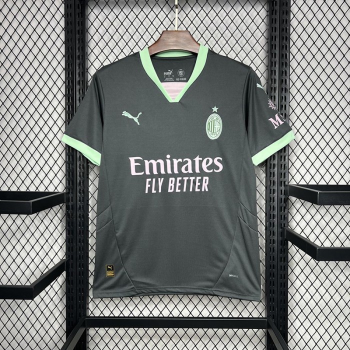 24/25 AC Milan Third Away Gray Jersey Kit short sleeve-9661988