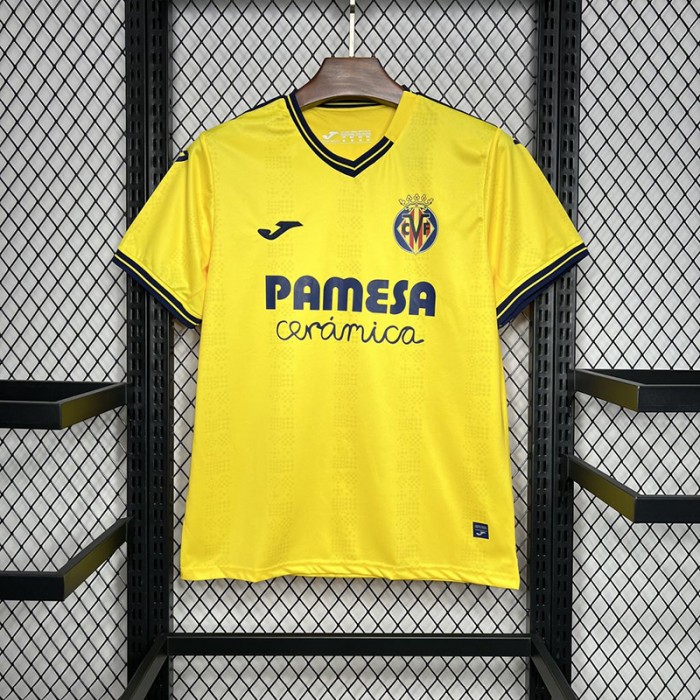 24/25 Villarreal Home Yellow Jersey Kit short sleeve-2509814