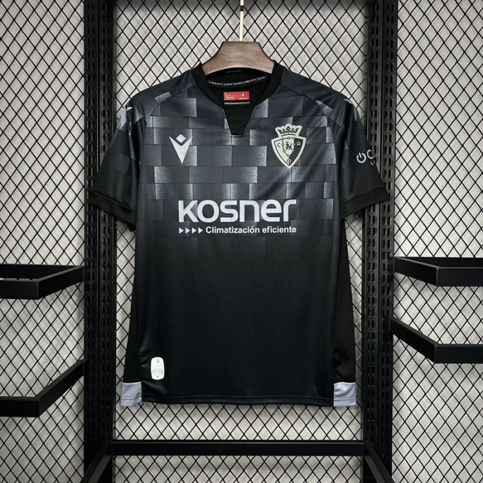 24/25 Osasuna Third Away Black Jersey Kit short sleeve-512012