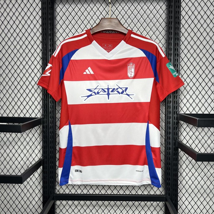 24/25 Granada Home White Red Jersey Kit short sleeve-4321676