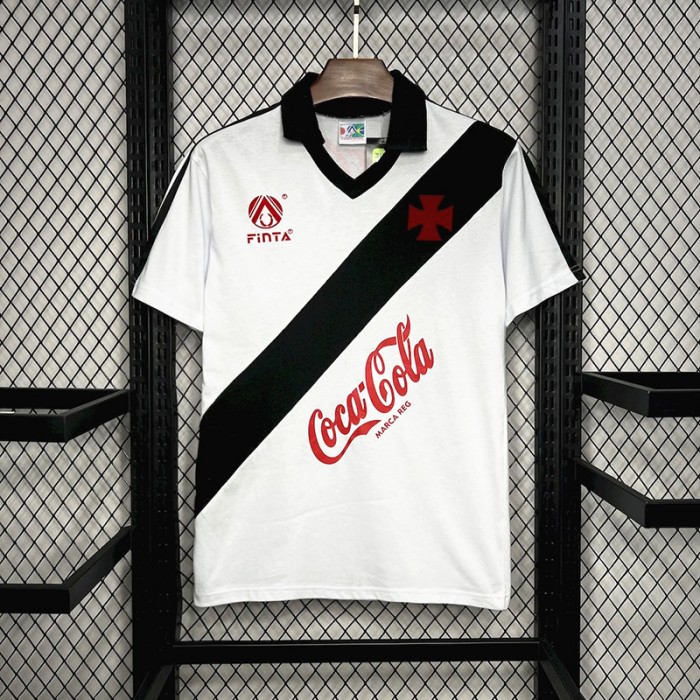 Retro 1988 Vasco Da Gama Away White Black Jersey Kit short sleeve-3347990