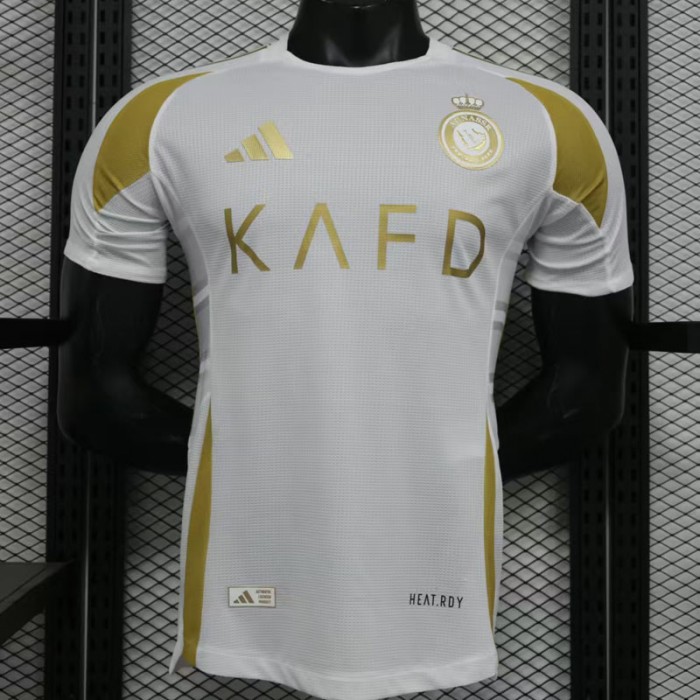 24/25 Riyadh Victory Second Away White Gold Jersey Kit short sleeve (Player Version)-2469398