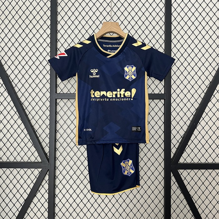 24/25 Kids Hummel Tenerife Away Navy Blue Kids Jersey Kit short sleeve (Shirt + Short)-2786791