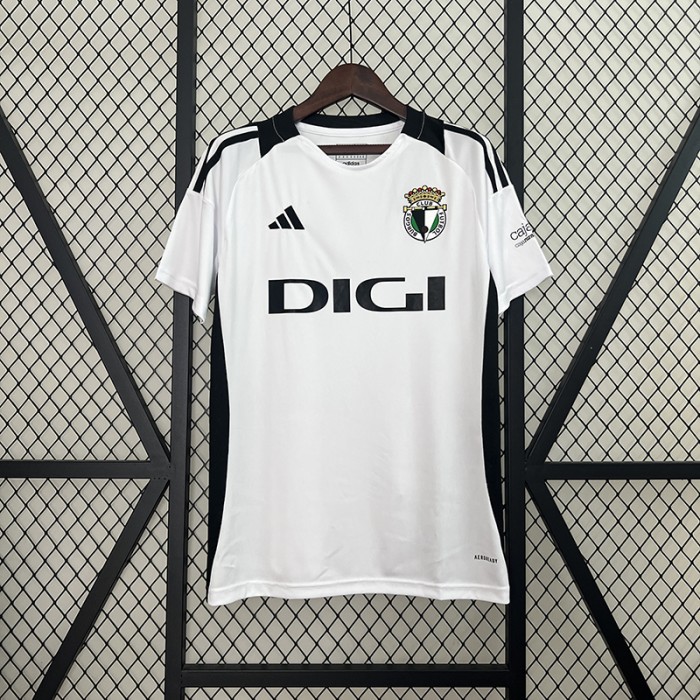 24/25 Burgos Home White Black Jersey Kit short sleeve-9799868