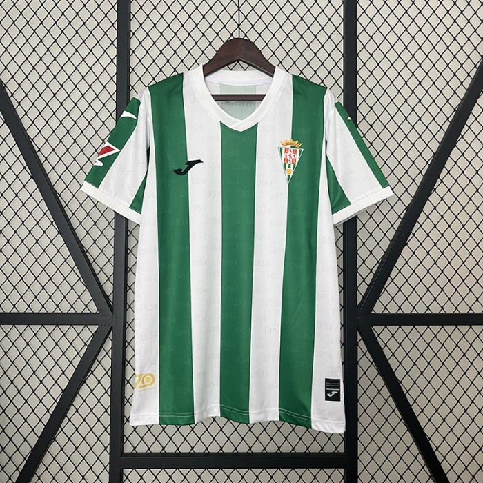 24/25 Cordoba Home White Green Jersey Kit short sleeve-798968